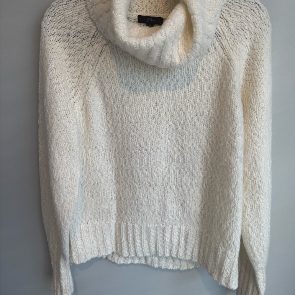 J.Crew Ivory Cowlneck Sweater